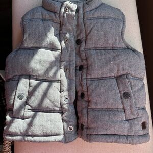 Janie and Jack Gray Quilted Puffer Vest
